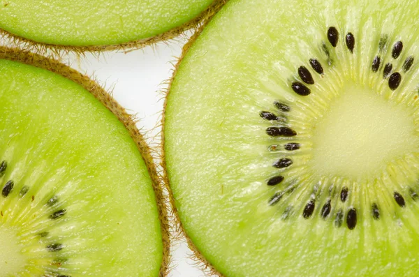 Sliced of green kiwi fruit kiwi fruit on white background — Stock Photo, Image