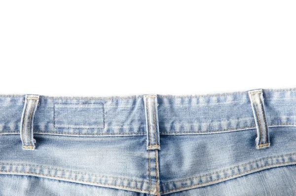 Worn blue denim jeans texture — Stock Photo, Image
