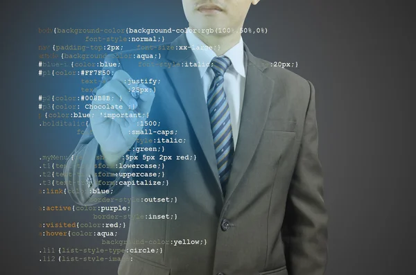 Rozvoj internetových stránek - programátor psaní Css kódu — Stock fotografie