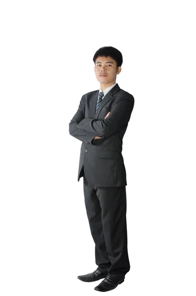 Young Asian business man isolated on white . — Stock Photo, Image