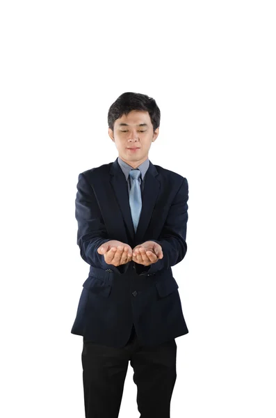 Joven asiático hombre de negocios aislado en blanco  . — Foto de Stock