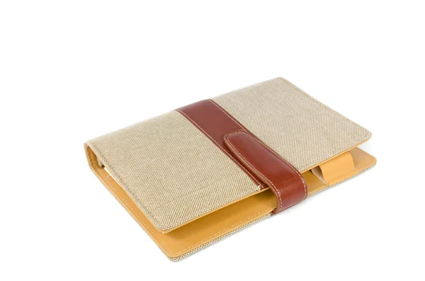 Portable notebook cover on white background — Stock Photo, Image