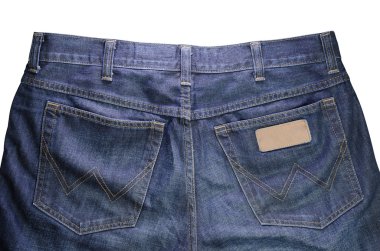 Mavi kot jeans doku yıpranmış