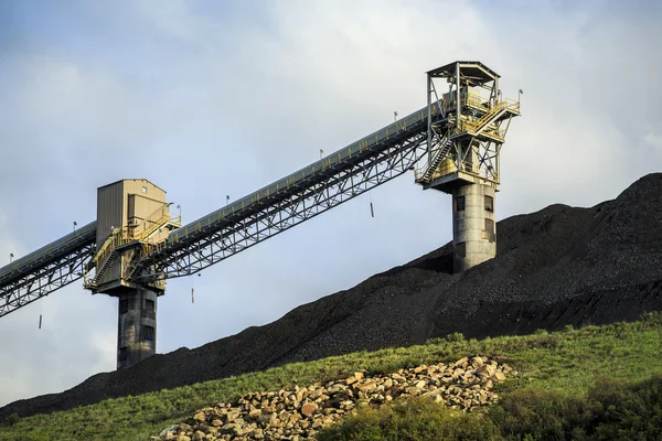 Coal mine infrastructure in the mountains — Stock Photo, Image