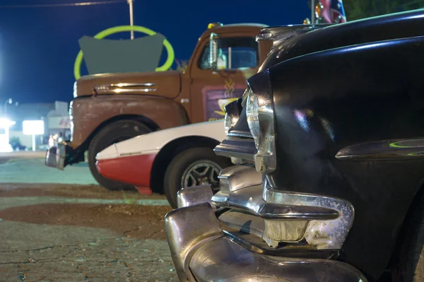 Three old American cars in a row. — Stock Photo, Image