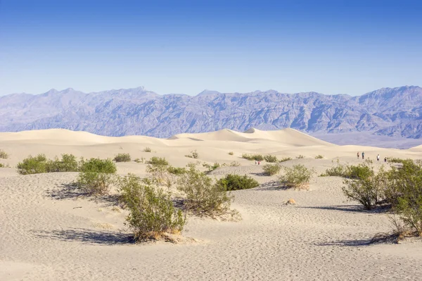 Touristen bewundern Dünen im Death-Valley-Nationalpark — Stockfoto