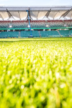 Güneşli, yaz günü sırasında Legia Stadyumu