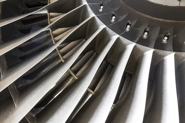 Blades in an airplane engine — Stock Photo, Image