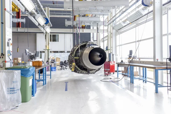 Big airplane engine during maintenance — Stock Photo, Image