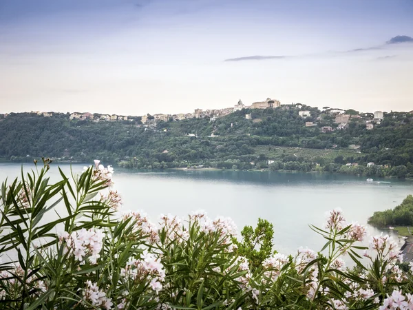 Castel Gandolfo and Albano Lake, Italy — Stock Photo, Image