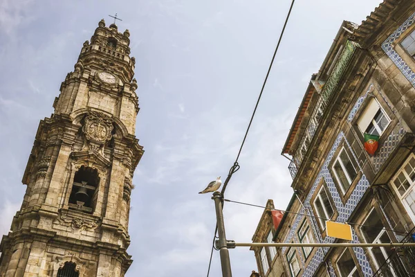 Фантастическая Башня Костела Цезаря Красочная Архитектура Порту Португалия — стоковое фото