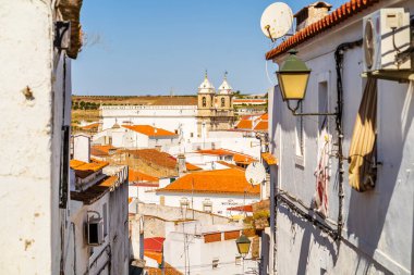 Cityscape of Campo Maior with Saint John the Baptist church, Alentejo, Portugal, Europe