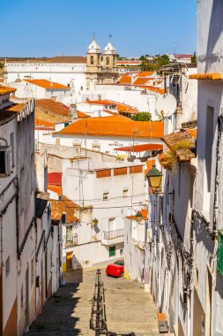 Cityscape of Campo Maior with Saint John the Baptist church, Alentejo, Portugal, Europe