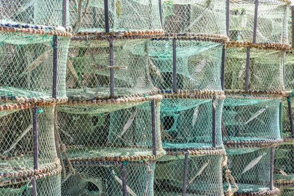 Patrón Trampas Verdes Utilizadas Portugal Para Captura Pulpos Cangrejos —  Fotos de Stock