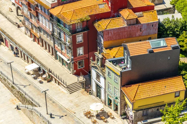 Old Colorful Houses Embankment Porto North Region Portugal — Stock Photo, Image