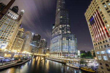 gece, Illinois tarafından downtown Chicago