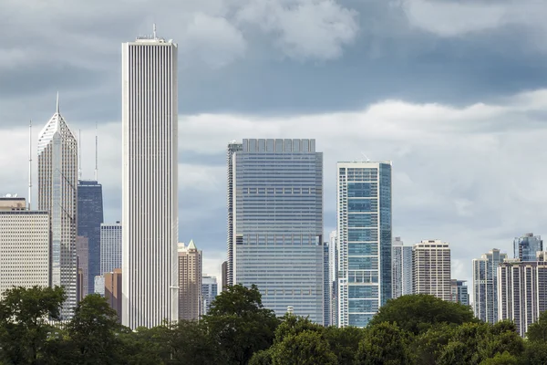 Небоскрёбы Чикаго, штат Иллинойс, США — стоковое фото