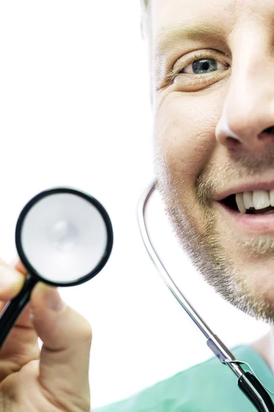 Doctor with stethoscope — Stock Photo, Image