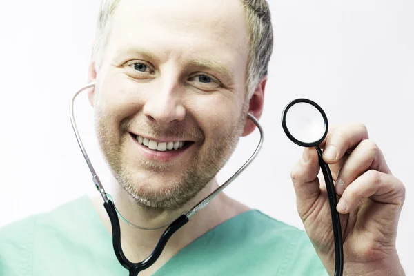 Doctor with stethoscope — Stock Photo, Image