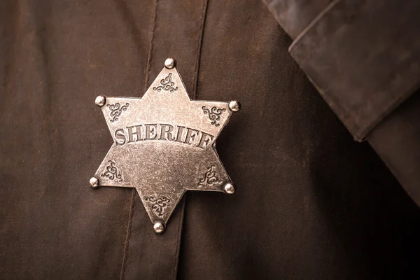 Close up of sheriff badge — Stock Photo, Image