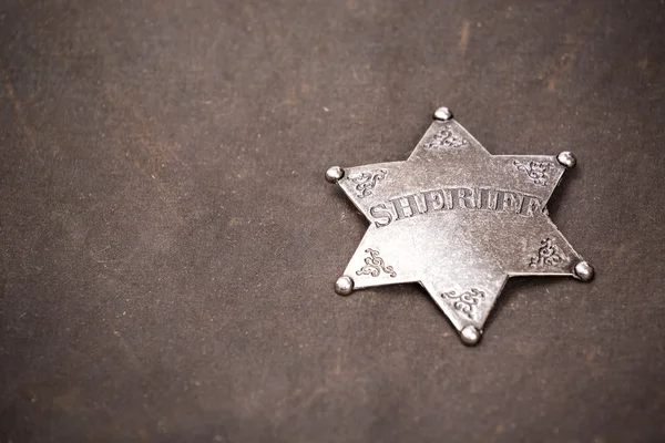 Primer plano de la insignia del sheriff — Foto de Stock