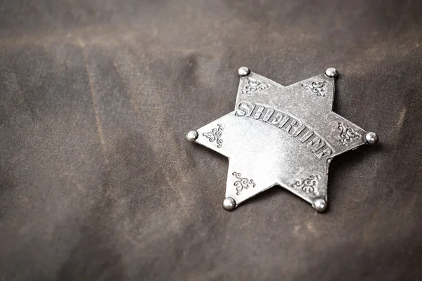 Fechar o distintivo do xerife — Fotografia de Stock