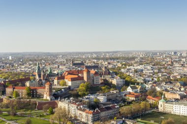 Güzel Krakow, eski sermaye city Polonya, Eur Panoraması