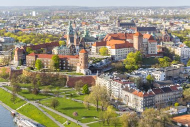 Güzel Krakow, eski sermaye city Polonya, Eur Panoraması
