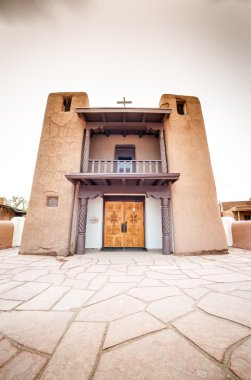Taos Puebloremarkable example of a traditional type of archit clipart