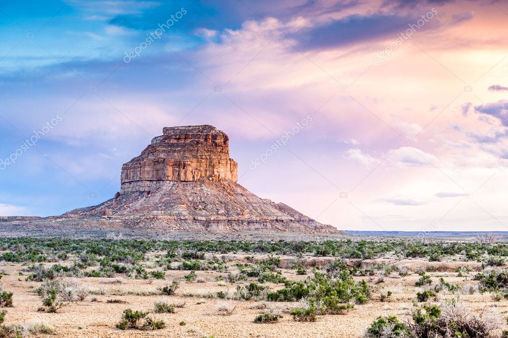 Fajada Butte in Chaco Culture National Historical Park, New Mexi