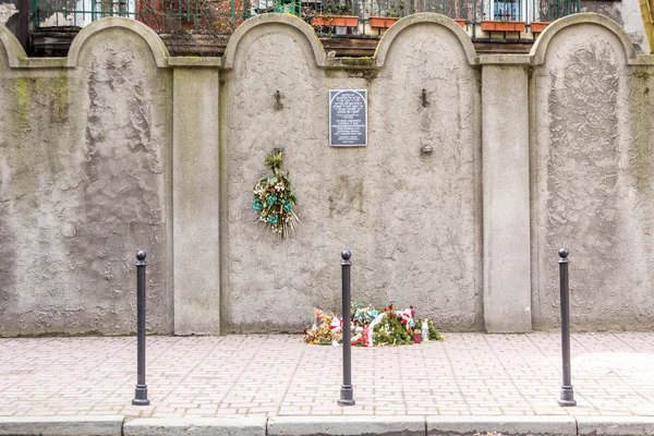 Jewish Ghetto Wall, Krakow, Poland — Stock Photo, Image