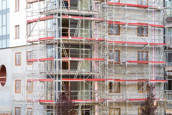 Wohnblock im Bau — Stockfoto