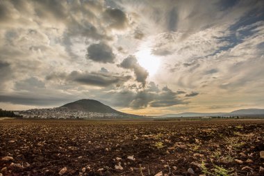 Tabor dağ ve Jezreel Vadisi Galilee, İsrail
