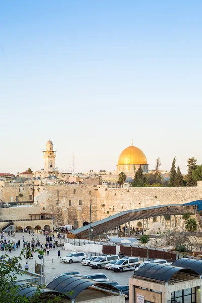 西墙和耶路撒冷的穹顶岩 — 图库照片