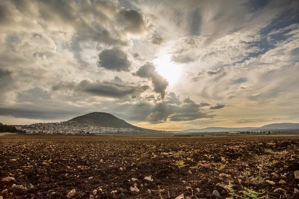 Monte Tabor e Valle di Izreel in Galilea, Israele — Foto Stock