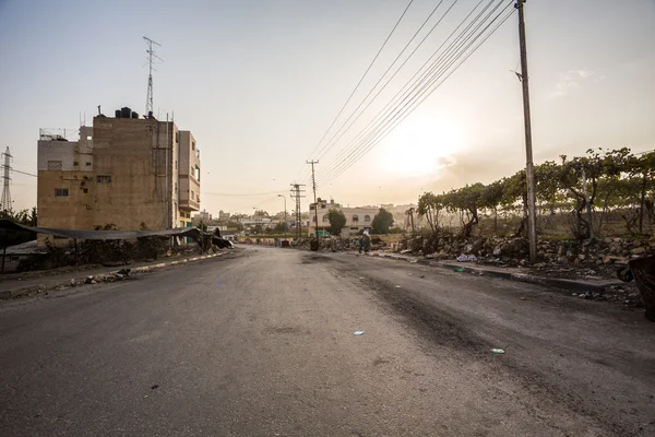 Hebron のパレスチナの自主性の暴動後の郊外 — ストック写真