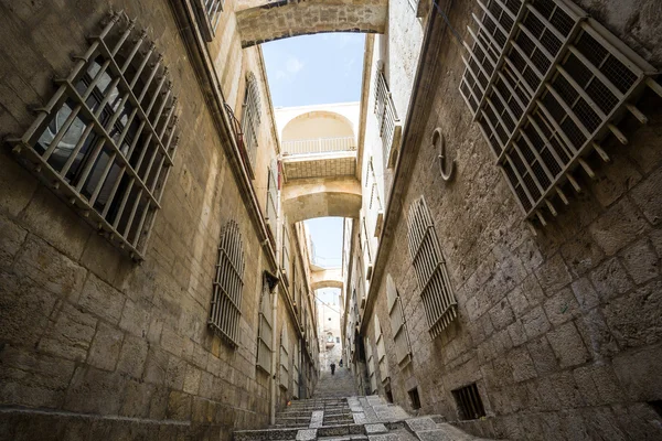 Steile straße von jerusalem — Stockfoto