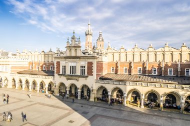 Krakow, Polonya tarihi kumaş'ın salonda üzerinde havadan görünümü