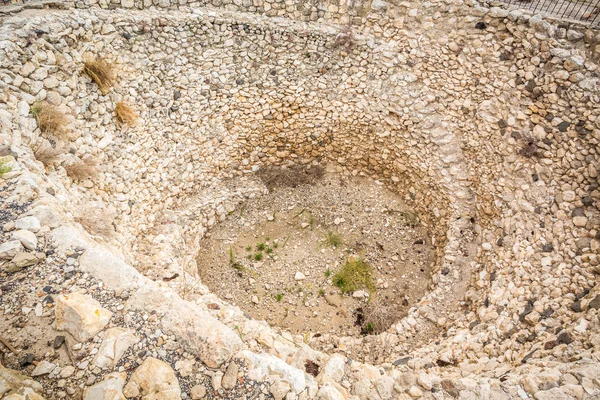 Armazém da fortaleza de Megido, Israel — Fotografia de Stock