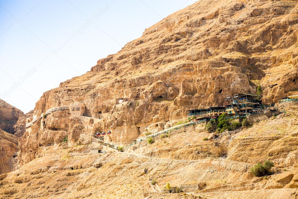 Mount of Temptation next to Jericho - place where Jesus was temp