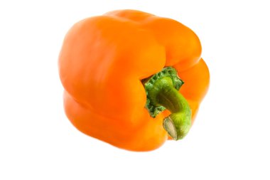 Beyaz arkaplanda biber.