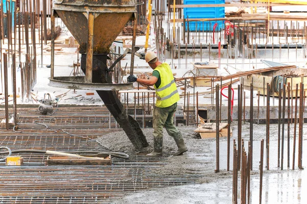 Nuovo Edificio Costruzione Cantiere Edificio Residenziale Presso Sito Sono Corso — Foto Stock