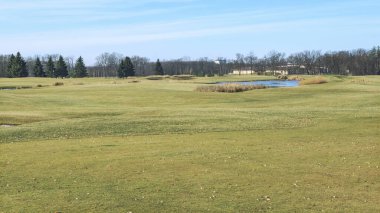  Kiev, Ukrayna yakınlarındaki Mezhigirje 'de bir golf sahasının parçası..