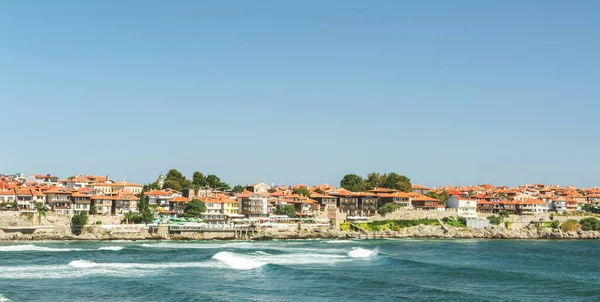 Fragment Vieille Ville Sozopol Bulgarie Vue Baie Sur Mer Noire — Photo