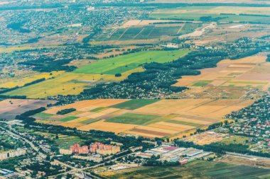 Banliyösünde Kiev - uçaktan görüntüleme.