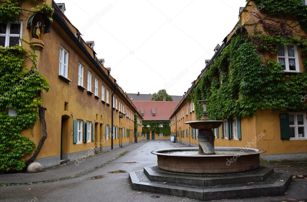 The Fuggerei in Augsburg, Bavaria, Germany - Oldest Social Housing Complex