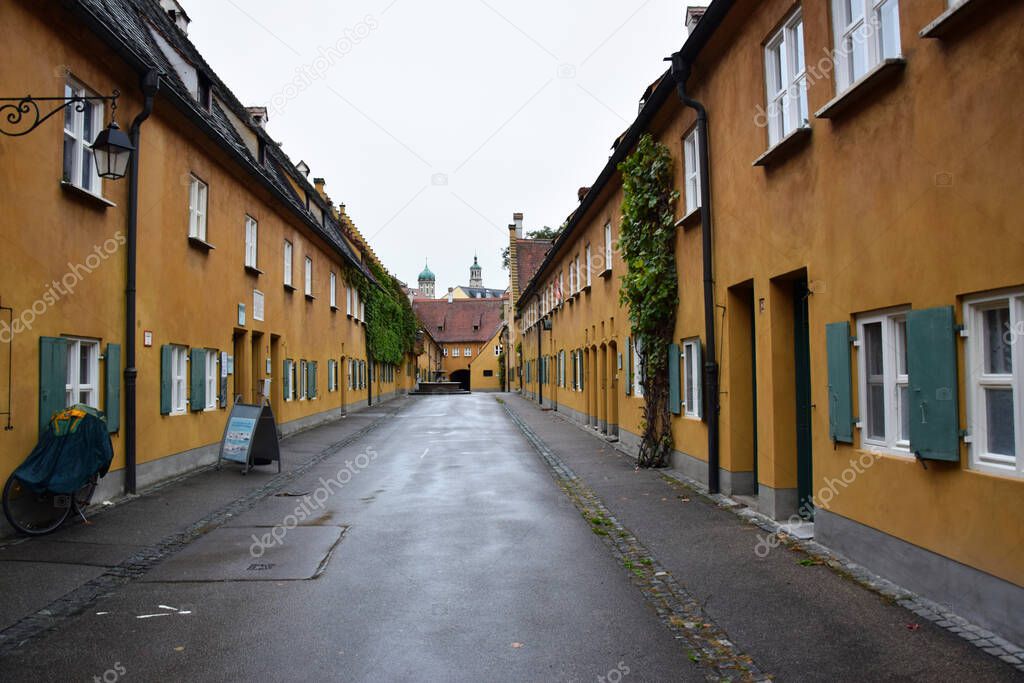 The Fuggerei in Augsburg, Bavaria, Germany - Oldest Social Housing Complex