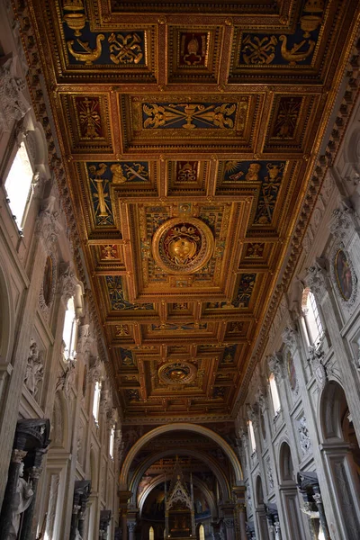 Innvendig Sankt Johannes Basilikaen Basilika San Giovanni Laterano Roma Italia – stockfoto