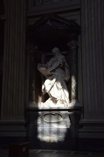 Внутрішня Частина Стопа John Basilica Basilica San Giovanni Laterano Rome — стокове фото