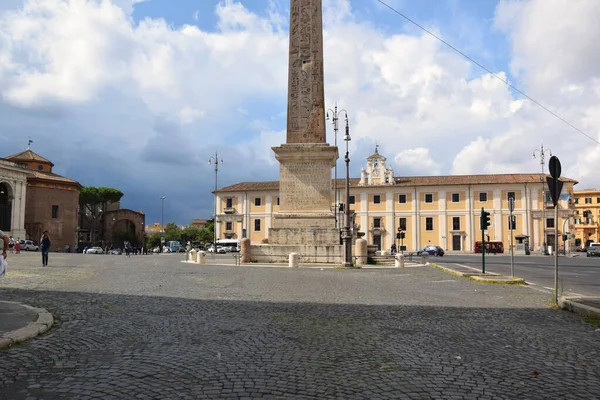 Obelisco Lateranense Fontana Dellobelisco Lateranense Roma Itália — Fotografia de Stock